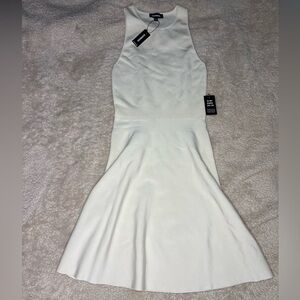 NWT Express Creamy white Ribbed Sleeveless Midi Dress